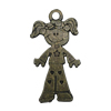 Zinc alloy Pendant, Fashion jewelry findings, Many colors for choice,People 28x14mm, Sold By Bag
