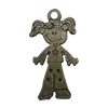 Zinc alloy Pendant, Fashion jewelry findings, Many colors for choice,People 28x14mm, Sold By Bag