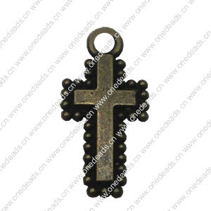 Zinc alloy Pendant, Fashion jewelry findings, Many colors for choice, Cross  20x9.5mm, Sold By Bag
