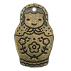 Zinc alloy Pendant, Fashion jewelry findings, Many colors for choice, 35x20mm, Sold By Bag

