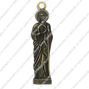 Zinc alloy Pendant, Fashion jewelry findings, Many colors for choice, Buddha 60x16mm, Sold By PC