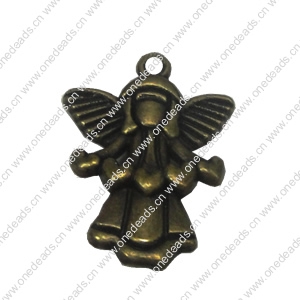 Zinc alloy Pendant, Fashion jewelry findings, Many colors for choice, Angel 22.5x16.5mm, Sold By Bag