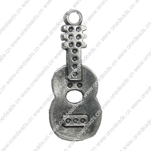 Zinc alloy Pendant, Fashion jewelry findings, Many colors for choice, Guitar 26x11mm, Sold By Bag
