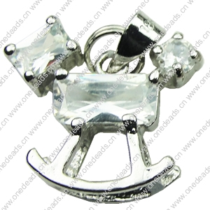 Crystal Zinc alloy Pendant, Fashion jewelry findings, Many colors for choice, 18x19mm, Sold By PC