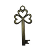 Zinc alloy Pendant, Fashion jewelry findings, Many colors for choice, Key 46x21mm, Sold By Bag
