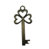 Zinc alloy Pendant, Fashion jewelry findings, Many colors for choice, Key 46x21mm, Sold By Bag