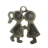 Zinc alloy Pendant, Fashion jewelry findings, Many colors for choice, People 24x17.5mm, Sold By Bag

