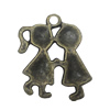 Zinc alloy Pendant, Fashion jewelry findings, Many colors for choice, People 24x17.5mm, Sold By Bag