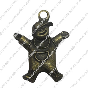 Zinc alloy Pendant, Fashion jewelry findings, Many colors for choice, People 23x17mm, Sold By Bag