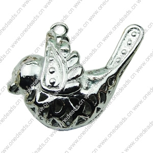 Crystal Zinc alloy Pendant, Fashion jewelry findings, Many colors for choice, Animal 24x19x8mm, Sold By PC