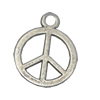 Zinc alloy Pendant, Fashion jewelry findings, Many colors for choice, Peace 15x12mm, Sold By Bag
