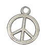 Zinc alloy Pendant, Fashion jewelry findings, Many colors for choice, Peace 15x12mm, Sold By Bag