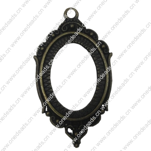 Zinc Alloy Cabochon Settings. Fashion Jewelry Findings. 42.5x24mm Inner dia：20x18.5mm. Sold by Bag     
