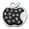 Crystal Zinc alloy Pendant, Fashion jewelry findings, Many colors for choice, Fruit 18x19mm, Sold By PC
