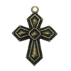 Zinc alloy Pendant, Fashion jewelry findings, Many colors for choice, Cross 33x25mm, Sold By Bag
