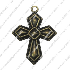 Zinc alloy Pendant, Fashion jewelry findings, Many colors for choice, Cross 33x25mm, Sold By Bag