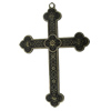 Zinc alloy Pendant, Fashion jewelry findings, Many colors for choice, Cross 8x56mm, Sold By Bag
 