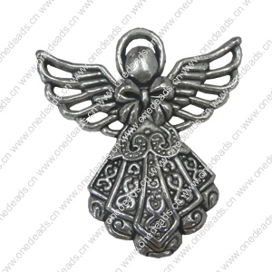 Zinc alloy Pendant, Fashion jewelry findings, Many colors for choice, Angel 42x39mm, Sold By Bag