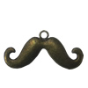 Zinc alloy Pendant, Fashion jewelry findings, Many colors for choice, Mustache 43x21mm, Sold By Bag