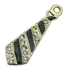 Crystal Zinc alloy Pendant, Fashion jewelry findings, Many colors for choice, 9x30mm, Sold By PC
