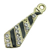 Crystal Zinc alloy Pendant, Fashion jewelry findings, Many colors for choice, 9x30mm, Sold By PC