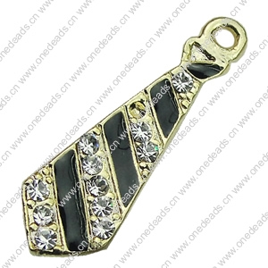 Crystal Zinc alloy Pendant, Fashion jewelry findings, Many colors for choice, 9x30mm, Sold By PC