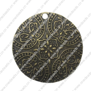 Zinc alloy Pendant, Fashion jewelry findings, Many colors for choice, Flat Round 40mm, Sold By Bag