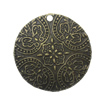 Zinc alloy Pendant, Fashion jewelry findings, Many colors for choice, Flat Round 40mm, Sold By Bag
