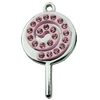 Crystal Zinc alloy Pendant, Fashion jewelry findings, Many colors for choice, 18x32mm, Sold By PC

