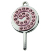 Crystal Zinc alloy Pendant, Fashion jewelry findings, Many colors for choice, 18x32mm, Sold By PC