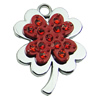 Crystal Zinc alloy Pendant, Fashion jewelry findings, Many colors for choice, Flower 20x27mm, Sold By PC
