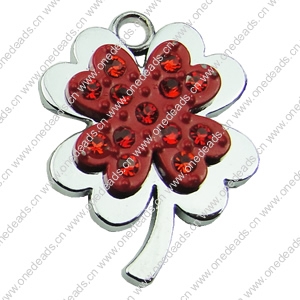 Crystal Zinc alloy Pendant, Fashion jewelry findings, Many colors for choice, Flower 20x27mm, Sold By PC