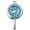 Crystal Zinc alloy Pendant, Fashion jewelry findings, Many colors for choice, 18x32mm, Sold By PC
