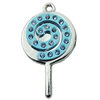 Crystal Zinc alloy Pendant, Fashion jewelry findings, Many colors for choice, 18x32mm, Sold By PC