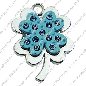 Crystal Zinc alloy Pendant, Fashion jewelry findings, Many colors for choice, Flower 20x27mm, Sold By PC
