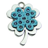 Crystal Zinc alloy Pendant, Fashion jewelry findings, Many colors for choice, Flower 20x27mm, Sold By PC
