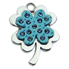 Crystal Zinc alloy Pendant, Fashion jewelry findings, Many colors for choice, Flower 20x27mm, Sold By PC