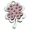 Crystal Zinc alloy Pendant, Fashion jewelry findings, Many colors for choice, Flower 20x27mm, Sold By PC
