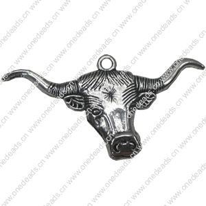 Zinc alloy Pendant, Fashion jewelry findings, Many colors for choice, Animal 31x61mm, Sold By Bag