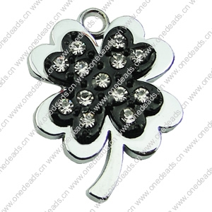 Crystal Zinc alloy Pendant, Fashion jewelry findings, Many colors for choice, Flower 20x27mm, Sold By PC