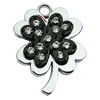 Crystal Zinc alloy Pendant, Fashion jewelry findings, Many colors for choice, Flower 20x27mm, Sold By PC
