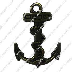 Zinc alloy Pendant, Fashion jewelry findings, Many colors for choice, Anchor 34x24mm, Sold By Bag