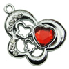 Crystal Zinc alloy Pendant, Fashion jewelry findings, Many colors for choice, Animal 20x25mm, Sold By PC
