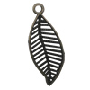 Zinc alloy Pendant, Fashion jewelry findings, Many colors for choice, Leaf 27x11mm, Sold By Bag
