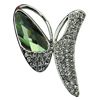 Crystal Zinc alloy Pendant, Fashion jewelry findings, Many colors for choice, Animal 25x39mm, Sold By PC
