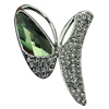 Crystal Zinc alloy Pendant, Fashion jewelry findings, Many colors for choice, Animal 25x39mm, Sold By PC