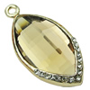 Crystal Zinc alloy Pendant, Fashion jewelry findings, Many colors for choice, Bicone 15x32mm, Sold By PC