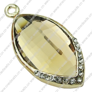 Crystal Zinc alloy Pendant, Fashion jewelry findings, Many colors for choice, Bicone 15x32mm, Sold By PC