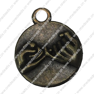 Zinc alloy Pendant, Fashion jewelry findings, Many colors for choice, Flat Round 18x14.5mm, Sold By Bag