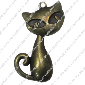 Zinc alloy Pendant, Fashion jewelry findings, Many colors for choice, Animal 37x23mm, Sold By Bag